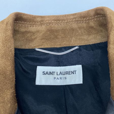  SAINT LAURENT スウェードジャケット クルミボタン レザー SIZE 46  ブラウン
