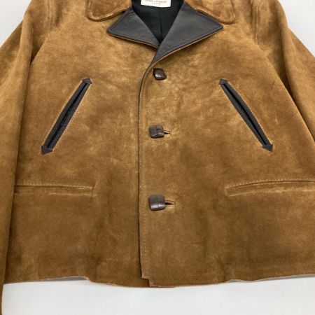  SAINT LAURENT スウェードジャケット クルミボタン レザー SIZE 46  ブラウン