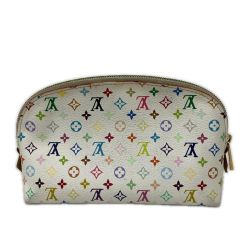 LOUIS VUITTON ルイヴィトン ポーチ モノグラム ポシェット・コスメティック M47354 ホワイト Cランク