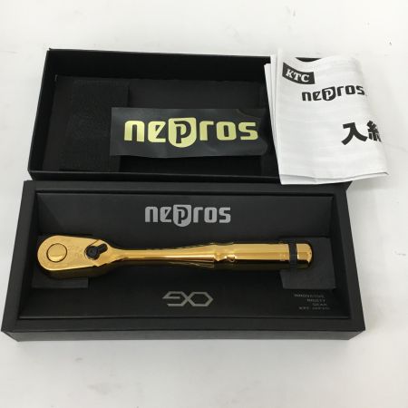  KTC ケーティーシー nepros 9.5sqラチェットハンドル NBR390GL iPゴールド 箱付
