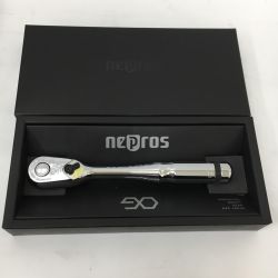 △△ KTC ケーティーシー nepros 9.5sqラチェットハンドル NBR390 シルバー 箱付 Sランク
