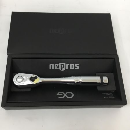  KTC ケーティーシー nepros 9.5sqラチェットハンドル NBR390 シルバー 箱付