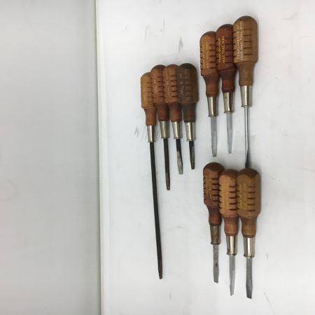  MAC TOOLS マック マイナスドライバー 10本セット 木製ヴィンテージグリップ サビ有
