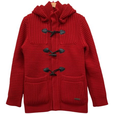  BURBERRY BLACK LABEL バーバリーブラックレーベル ニットダッフルコート size2 三陽商会 レッド