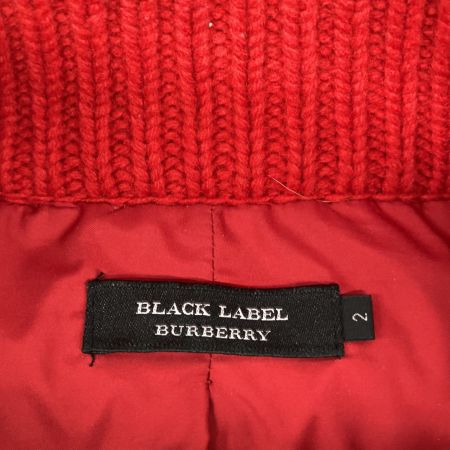  BURBERRY BLACK LABEL バーバリーブラックレーベル ニットダッフルコート size2 三陽商会 レッド