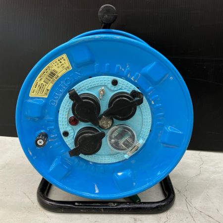 NICHIDO 電材 コードリール NICHIDO NPW-EB33 ブルー キズ・ヨゴレ有 100v/全長30m/有効29m NPW-EB33 ブルー