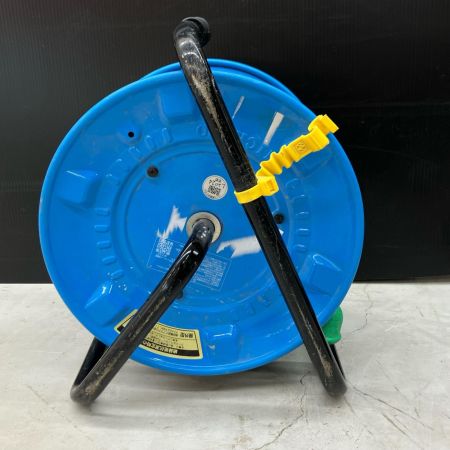 NICHIDO 電材 コードリール NICHIDO NPW-EB33 ブルー キズ・ヨゴレ有 100v/全長30m/有効29m NPW-EB33 ブルー