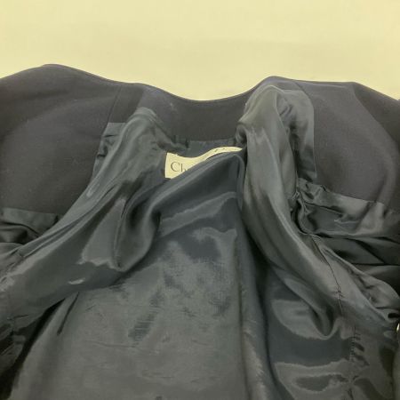  Christian Dior クリスチャンディオール ヴィンテージ ノーカラージャケット 金枠釦  ネイビー