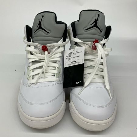  NIKE ナイキ シュプリーム×ナイキ JORDAN5 RETRO エアジョーダン５ 28cm 824371-101 ホワイト