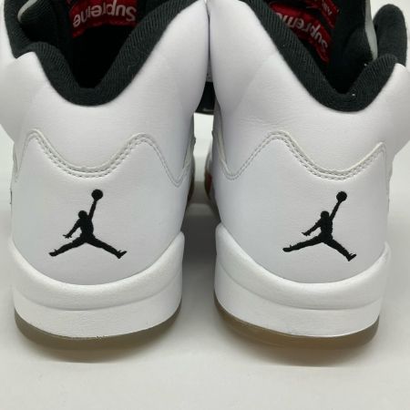  NIKE ナイキ シュプリーム×ナイキ JORDAN5 RETRO エアジョーダン５ 28cm 824371-101 ホワイト