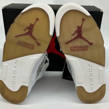  NIKE ナイキ シュプリーム×ナイキ JORDAN5 RETRO エアジョーダン５ 28cm 824371-101 ホワイト