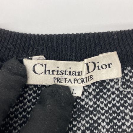  Christian Dior クリスチャンディオール PRET-A-PORTER トロッター 総柄 ベスト ヴィンテージ C-TK-286 ブラック×ホワイト