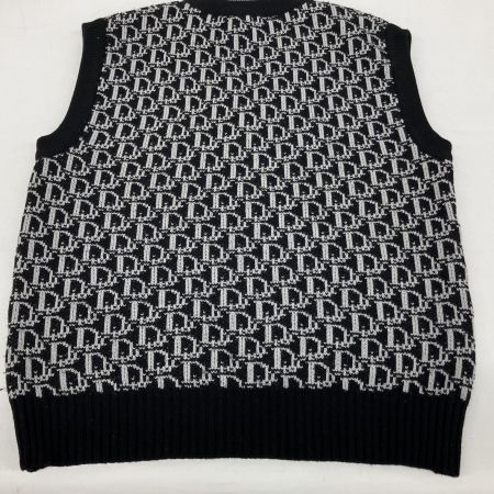  Christian Dior クリスチャンディオール PRET-A-PORTER トロッター 総柄 ベスト ヴィンテージ C-TK-286 ブラック×ホワイト