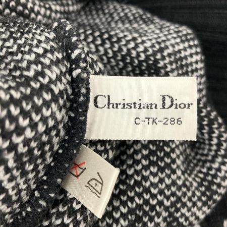  Christian Dior クリスチャンディオール PRET-A-PORTER トロッター 総柄 ベスト ヴィンテージ C-TK-286 ブラック×ホワイト