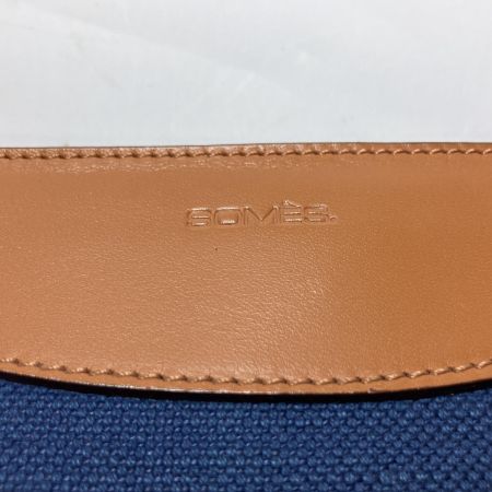  Somes Saddle ソメスサドル セカンドバッグ レザー×キャンバス  ブラウン×ネイビー