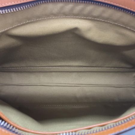  Somes Saddle ソメスサドル セカンドバッグ レザー×キャンバス  ブラウン×ネイビー