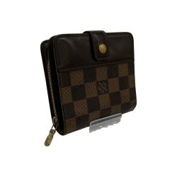 △△ LOUIS VUITTON ルイヴィトン 財布 ダミエ コンパクト・ジップ  N61668 ブラウン Bランク