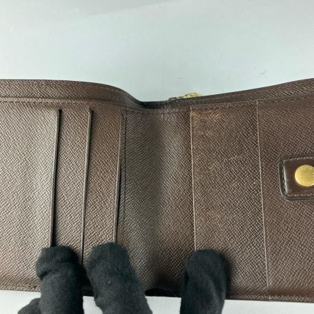  LOUIS VUITTON ルイヴィトン 財布 ダミエ コンパクト・ジップ  N61668 ブラウン
