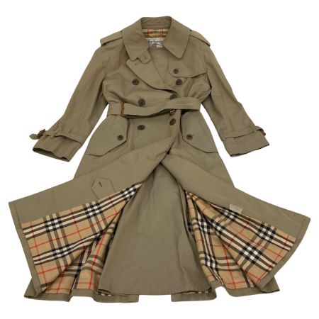  Burberrys バーバリーズ Burberrys 薄玉虫 トレンチコート ノバチェック 白タグ 90sヴィンテージ FD082-039-41 C-TK83 カーキ