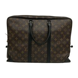 △△ LOUIS VUITTON ルイヴィトン モノグラムマカサー ポルトドキュマンヴォワヤージュ ブリーフケース タグ欠品 M40225 ブラウン Cランク