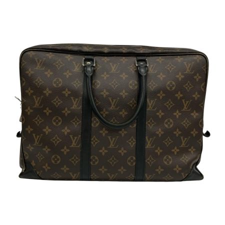  LOUIS VUITTON ルイヴィトン モノグラムマカサー ポルトドキュマンヴォワヤージュ ブリーフケース タグ欠品 M40225 ブラウン