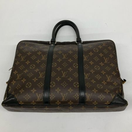  LOUIS VUITTON ルイヴィトン モノグラムマカサー ポルトドキュマンヴォワヤージュ ブリーフケース タグ欠品 M40225 ブラウン