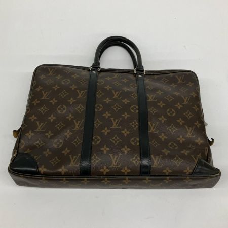  LOUIS VUITTON ルイヴィトン モノグラムマカサー ポルトドキュマンヴォワヤージュ ブリーフケース タグ欠品 M40225 ブラウン