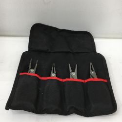 △△ KNIPEX クニペックス スナップリングプライヤーセット 4本組 穴用+軸用 19-60mm 美品 Aランク