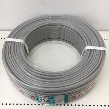  YAZAKI 電材 VVFケーブル　グレー 3芯1.6㎜×100m　 2025年8月 製造 1727