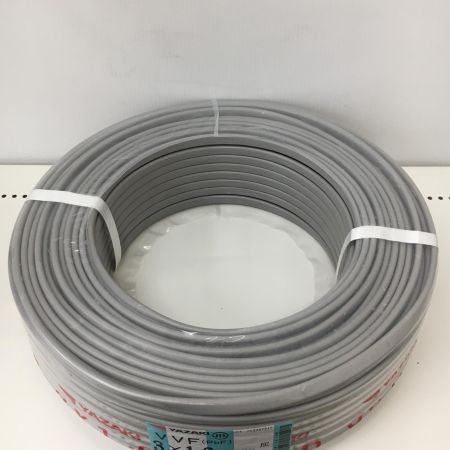  YAZAKI 電材 VVFケーブル　グレー 3芯1.6㎜×100m　 2025年8月 製造 1774