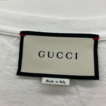  GUCCI グッチ Tシャツ ダメージ加工 シェリーライン S レッド×ホワイト