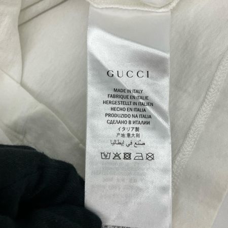  GUCCI グッチ Tシャツ ダメージ加工 シェリーライン S レッド×ホワイト