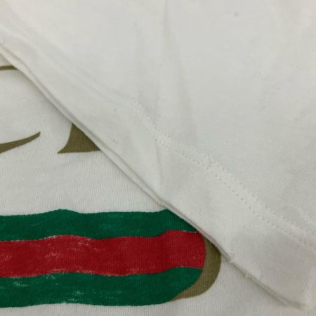  GUCCI グッチ Tシャツ ダメージ加工 シェリーライン S レッド×ホワイト