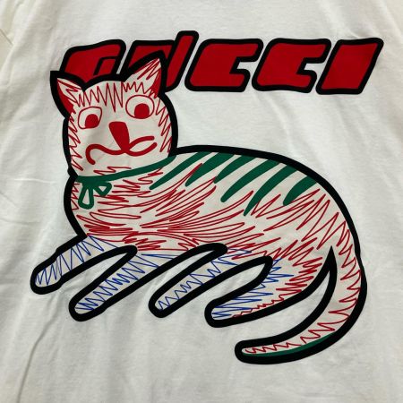  GUCCI グッチ ダメージ加工 虎 Tシャツ XS ホワイト