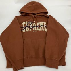△△ Supreme シュプリーム 22SS Embroidered Chenille Hooded Sweatshirt RN101837 M  ブラウン Bランク
