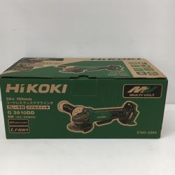 △△ HiKOKI ハイコーキ 36V 100mm 充電式ディスクグラインダー　パドル式スイッチ 本体のみ G3610DDNN グリーン Sランク