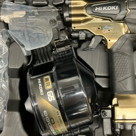  HiKOKI ハイコーキ 高圧ロール釘打機 65mm ケース付 NV65HR2 ゴールド