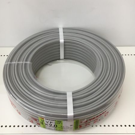  YAZAKI 電材 VVFケーブル　グレー 3芯2.0㎜×100m　 2025年10月 製造