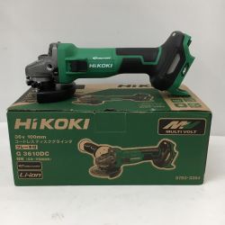 △△ HiKOKI ハイコーキ 充電式ディスクグラインダー G3610DC NN グリーン 100mm 36v 付属品完備 Sランク