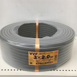 △△ 富士電線工業 電材 VVFケーブル　グレー 3芯2.0㎜×100m　 2024年10月 製造 Sランク