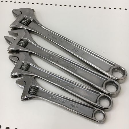  Snap-on スナップオン モンキーレンチ 4本セット AD12B/AD10B/AD8B/AD6B
