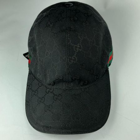  GUCCI グッチ ベースボールキャップ シェリーライン GGキャンバス XL ブラック