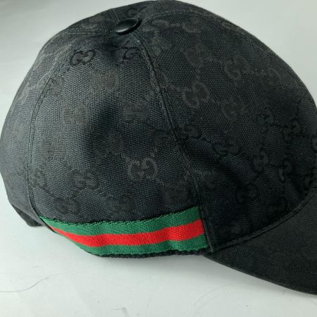  GUCCI グッチ ベースボールキャップ シェリーライン GGキャンバス XL ブラック