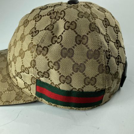  GUCCI グッチ ウェブ ストライプ付き GGキャンバス ベースボールキャップ