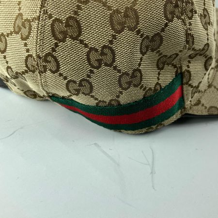  GUCCI グッチ ウェブ ストライプ付き GGキャンバス ベースボールキャップ