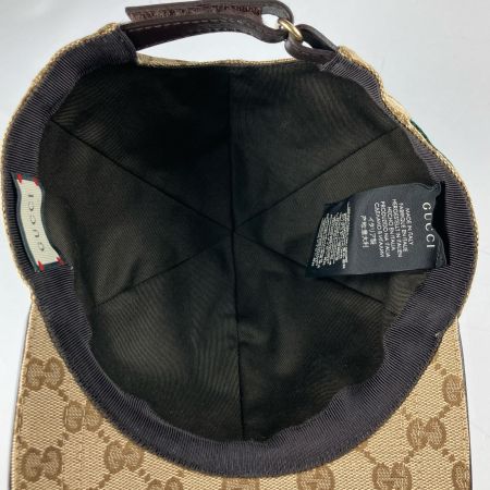  GUCCI グッチ ウェブ ストライプ付き GGキャンバス ベースボールキャップ