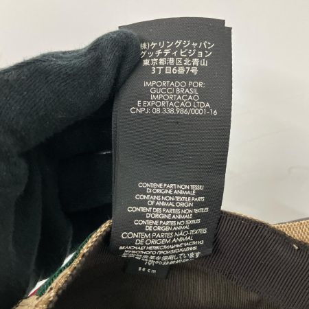 GUCCI グッチ ウェブ ストライプ付き GGキャンバス ベースボールキャップ
