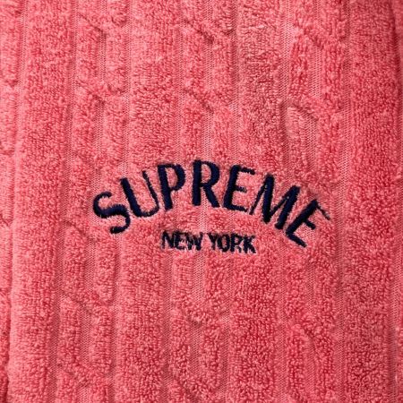  Supreme シュプリーム 18ss Cable Knit Terry Polo ポロシャツ S RN101837 ピンク