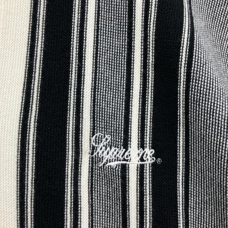  Supreme シュプリーム 22ss stripe button up polo Lサイズ RN101837 ブラック×ホワイト