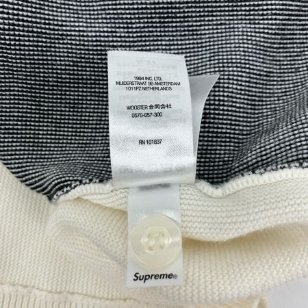  Supreme シュプリーム 22ss stripe button up polo Lサイズ RN101837 ブラック×ホワイト